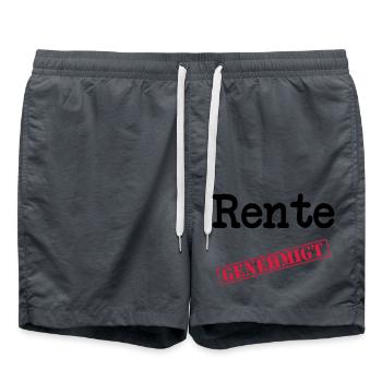 Rente genehmigt - Badeshorts - Anthrazit - Vorne - AI Model Male 185 light (185cm)