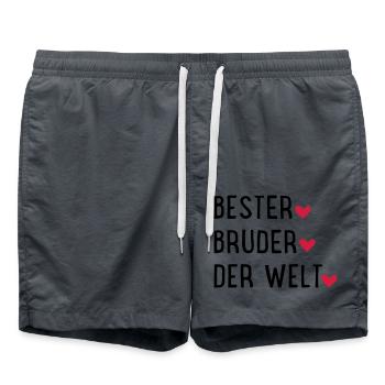 Bester Bruder der Welt - Badeshorts - Anthrazit - Vorne - AI Model Male 185 light (185cm)