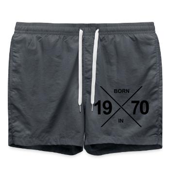 Born in 1970 - Swim Trunks - anthracite - Front - AI Model Male 185 light (185cm)