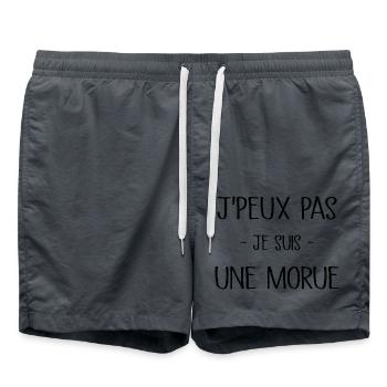 Je Peux Pas Je Suis Une Morue - Short de bain - charbon - Devant - AI Model Male 185 light (185cm)