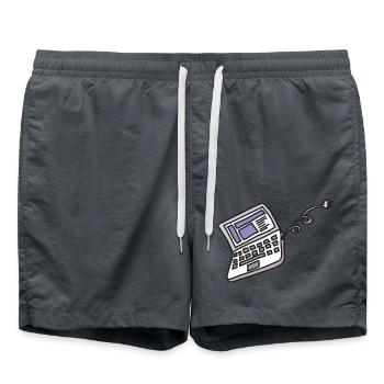 Informatik - Badeshorts - Anthrazit - Vorne - AI Model Male 185 light (185cm)