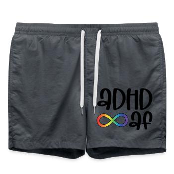 ADHD - Swim Trunks - anthracite - Front - AI Model Male 185 light (185cm)
