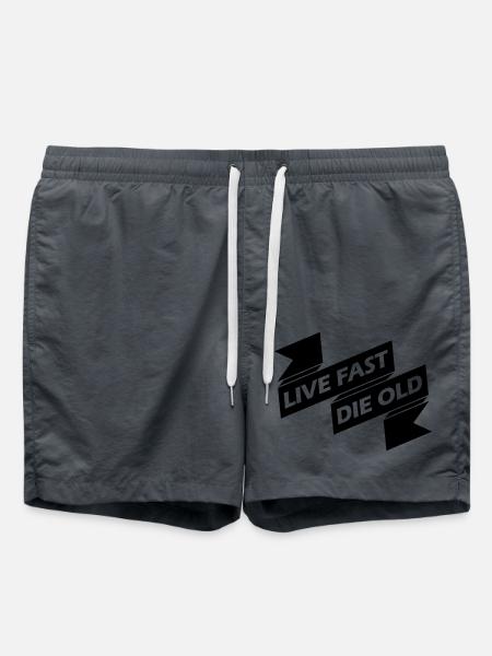 Live Fast Die - Swim Trunks - anthracite