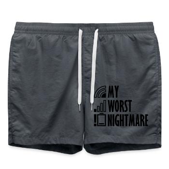 Icônes mon pire cauchemar - Short de bain - charbon - Devant - AI Model Male 185 light (185cm)