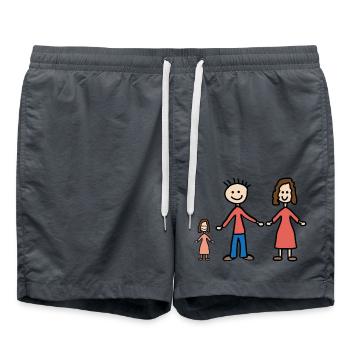 Family - Swim Trunks - anthracite - Front - AI Model Male 185 light (185cm)