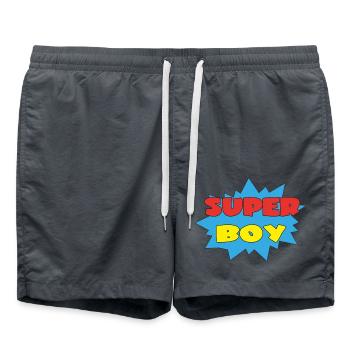 SUPER BOY - Short de bain - charbon - Devant - AI Model Male 185 light (185cm)