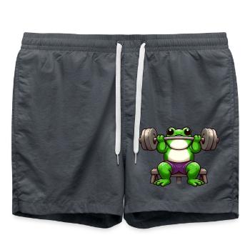 Grenouille Bodybuilder Incroyable - Short de bain - charbon - Devant - AI Model Male 185 light (185cm)