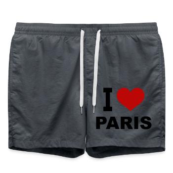 J’adore Paris - Short de bain - charbon - Devant - AI Model Male 185 light (185cm)