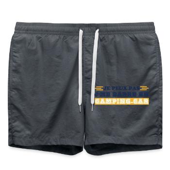 Ich kann nicht in einem Wohnmobil wegfahren - Badeshorts - Anthrazit - Vorne - AI Model Male 185 light (185cm)