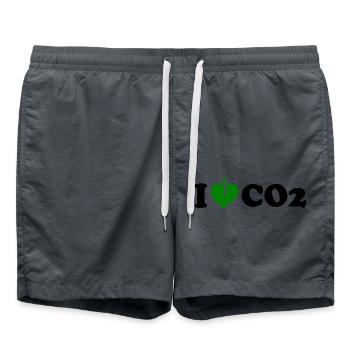 I love co2 - Short de bain - charbon - Devant - AI Model Male 185 light (185cm)