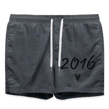 2016 Heart Anniversary - Swim Trunks - anthracite - Front - AI Model Male 185 light (185cm)