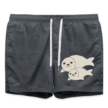 Seal small and large - Swim Trunks - anthracite - Front - AI Model Male 185 light (185cm)