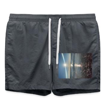 Soleil sur l’océan - Short de bain - charbon - Devant - AI Model Male 185 light (185cm)