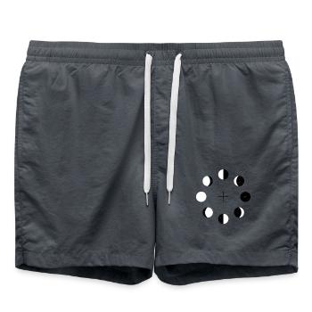 Cercle de la lune - Short de bain - charbon - Devant - AI Model Male 185 light (185cm)
