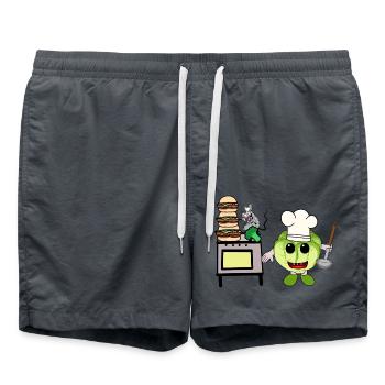 chou cuisine cuisine cuisinier amateur chefs hôtes - Short de bain - charbon - Devant - AI Model Male 185 light (185cm)