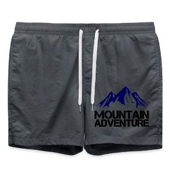 Aventure en montagne - Short de bain - charbon - Devant - AI Model Male 185 light (185cm)