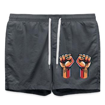 Poing 2 - Short de bain - charbon - Devant - AI Model Male 185 light (185cm)
