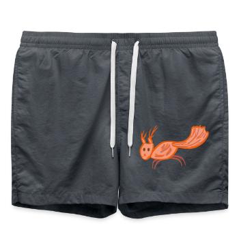 Eichhörnchen Nüsse oder Tee - Badeshorts - Anthrazit - Vorne - AI Model Male 185 light (185cm)
