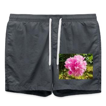 Chinesische Pfingstrose Chinesische Pfingsrose Paeonia - Badeshorts - Anthrazit - Vorne - AI Model Male 185 light (185cm)