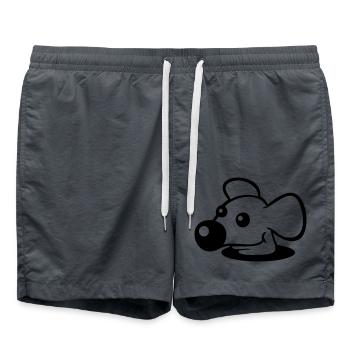 Souris Grand Nez Trou Inférieur Trou De Souris Peeps Mignon - Short de bain - charbon - Devant - AI Model Male 185 light (185cm)