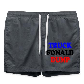 truck fonald dump - Short de bain - charbon - Devant - AI Model Male 185 light (185cm)