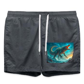 Cipactli, monstre de création aztèque de primordial - Short de bain - charbon - Devant - AI Model Male 185 light (185cm)