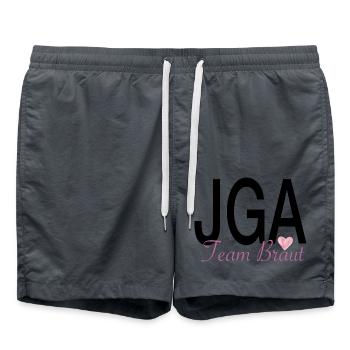JGA Team Braut - Badeshorts - Anthrazit - Vorne - AI Model Male 185 light (185cm)