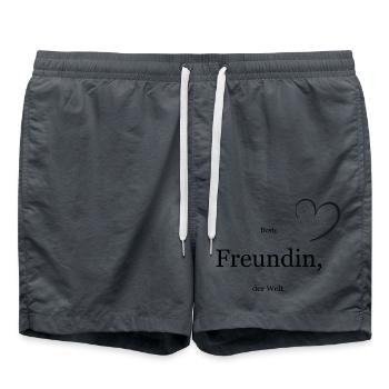 Beste Freundin - Badeshorts - Anthrazit - Vorne - AI Model Male 185 light (185cm)