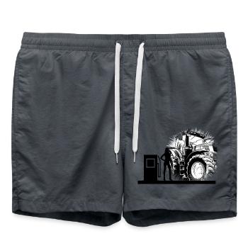 Tracteur - Short de bain - charbon - Devant - AI Model Male 185 light (185cm)