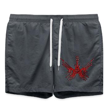 Dangerously beautiful lionfish - Swim Trunks - anthracite - Front - AI Model Male 185 light (185cm)