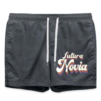 Futura Novia Girlfriend Engagement Wedding Gift - Swim Trunks - anthracite - Front - AI Model Male 185 light (185cm)