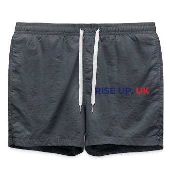 Rise Up, UK - Swim Trunks - anthracite - Front - AI Model Male 185 light (185cm)