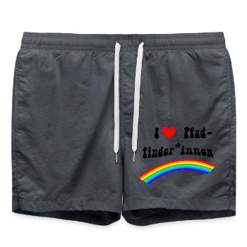 I love Pfadfinder*innen - Badeshorts - Anthrazit - Vorne - AI Model Male 185 light (185cm)