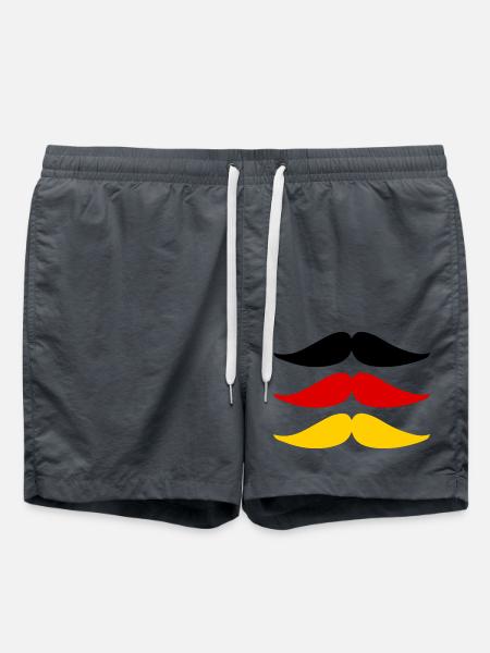 Moustaches for Germany - Swim Trunks - anthracite