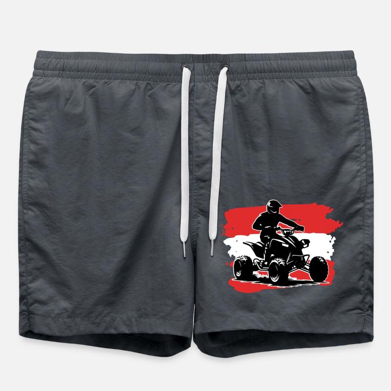 Drapeau de l’Autriche Quad - Short de bain - charbon
