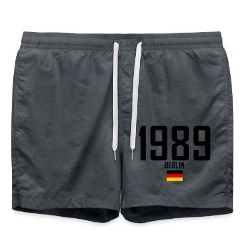 Berlin 1989, symbole de paix - Short de bain - charbon - Devant - AI Model Male 185 light (185cm)