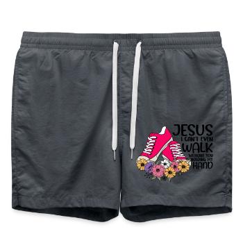 Marcher avec Jésus - Short de bain - charbon - Devant - AI Model Male 185 light (185cm)