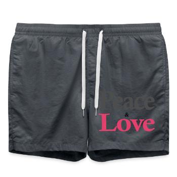 Paix et Amour - Short de bain - charbon - Devant - AI Model Male 185 light (185cm)