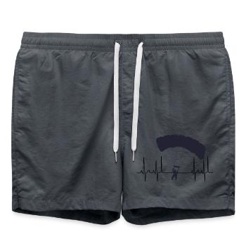 Parachutisme parapente cardiogramme - Short de bain - charbon - Devant - AI Model Male 185 light (185cm)