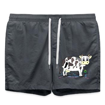 Cow - Swim Trunks - anthracite - Front - AI Model Male 185 light (185cm)