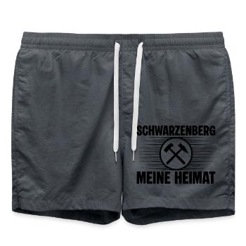 Schwarzenberg meine Heimat - Badeshorts - Anthrazit - Vorne - AI Model Male 185 light (185cm)