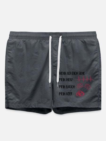 verliebt - Badeshorts - Anthrazit