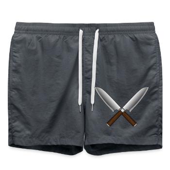 Gekreuzte Messer - Badeshorts - Anthrazit - Vorne - AI Model Male 185 light (185cm)