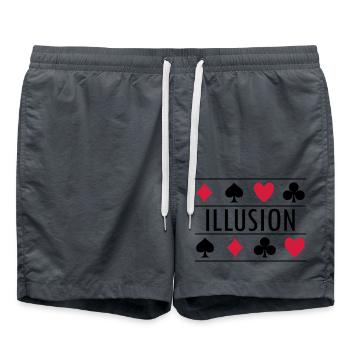 Illusion avec symboles de la carte - Short de bain - charbon - Devant - AI Model Male 185 light (185cm)