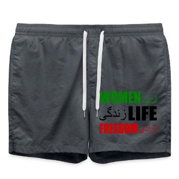 Women life freedom - Short de bain - charbon - Devant - AI Model Male 185 light (185cm)