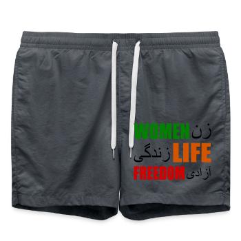 Women life freedom - Badeshorts - Anthrazit - Vorne - AI Model Male 185 light (185cm)