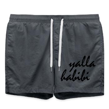 Yalla habibi - Badeshorts - Anthrazit - Vorne - AI Model Male 185 light (185cm)