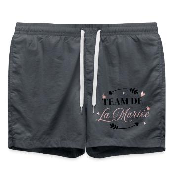 Team de la mariée rose flèche - Short de bain - charbon - Devant - AI Model Male 185 light (185cm)