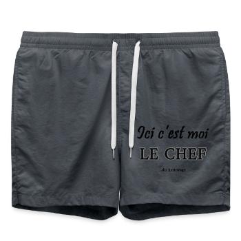 c'est moi le chef - Short de bain - charbon - Devant - AI Model Male 185 light (185cm)