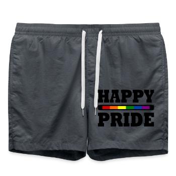 Happy pride - Swim Trunks - anthracite - Front - AI Model Male 185 light (185cm)